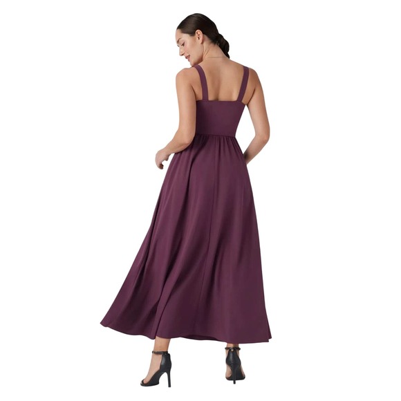 Halara Breezeful Push Up Maxi Dress XL NWT Amaranth Padded - Picture 3 of 13